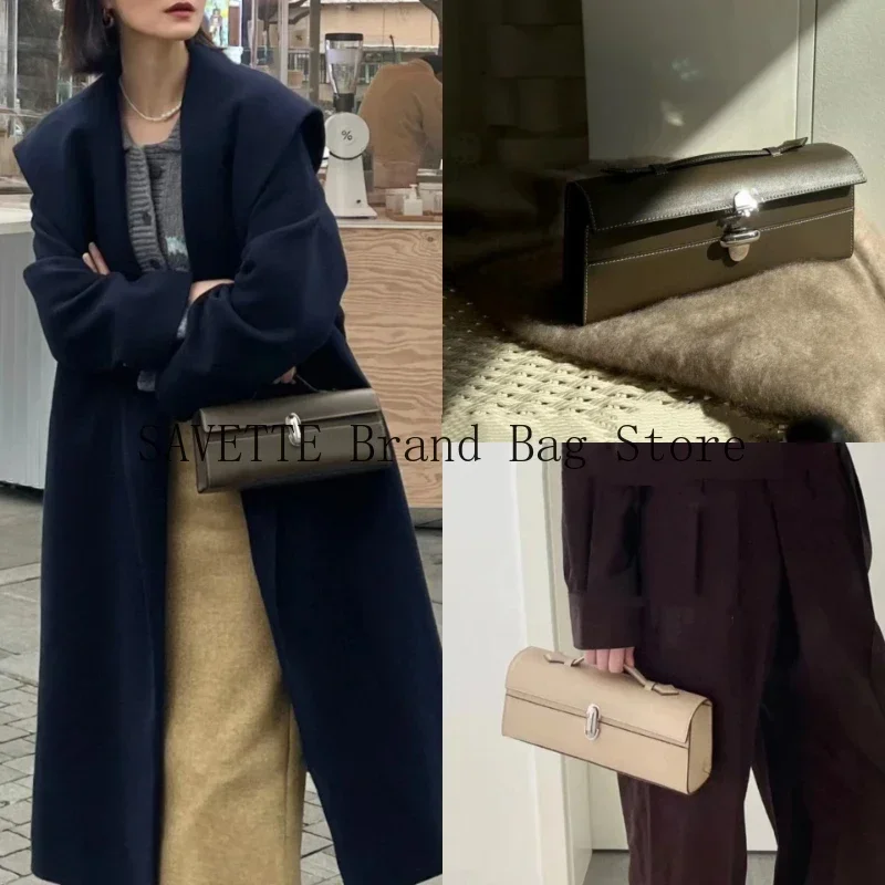 savette marque la symétrie pochette en cuir véritable petit sac à rangée carrée sacs baguette rectangulaires fourre tout sac à main simple pour femmes
