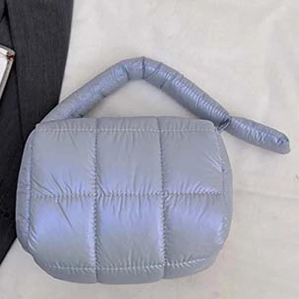 sac matelassé à grille plissée en nylon, fourre tout bouffant de grande capacité, léger et épais, organisateur de cosmétiques à main de voyage