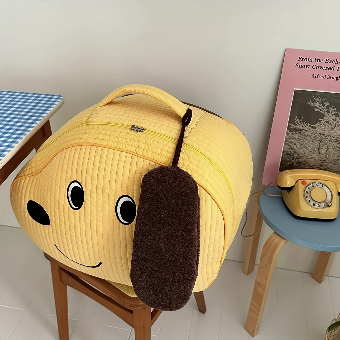 sac de rangement et couette pour chiot mignon – organisateur multi usage avec poignée, parfait pour les mamans. polyester durable.