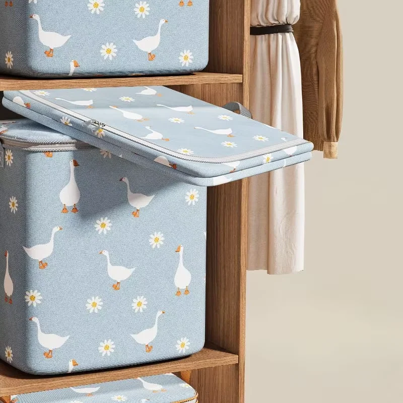 sac de rangement pour couette en coton, boîte de rangement pour couette de grande capacité, vêtements non tissés, rangement spécial, sac à bagages mobile portable