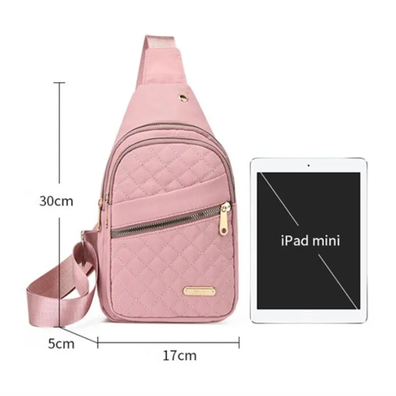 sac banane matelassé de couleur unie, décontracté, grande capacité, fermeture éclair, ceinture de poitrine, sac à bandoulière réglable pour un usage quotidien, léger