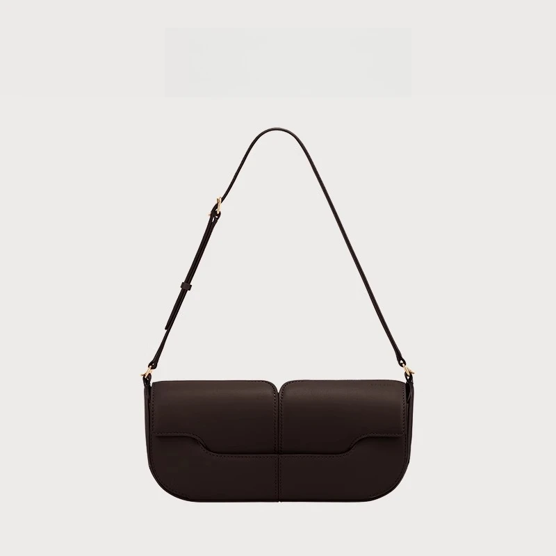 sac baguette en cuir véritable pour femmes/sac à main haut de gamme de niche, sac à bandoulière, sac à bandoulière, sac sous les bras