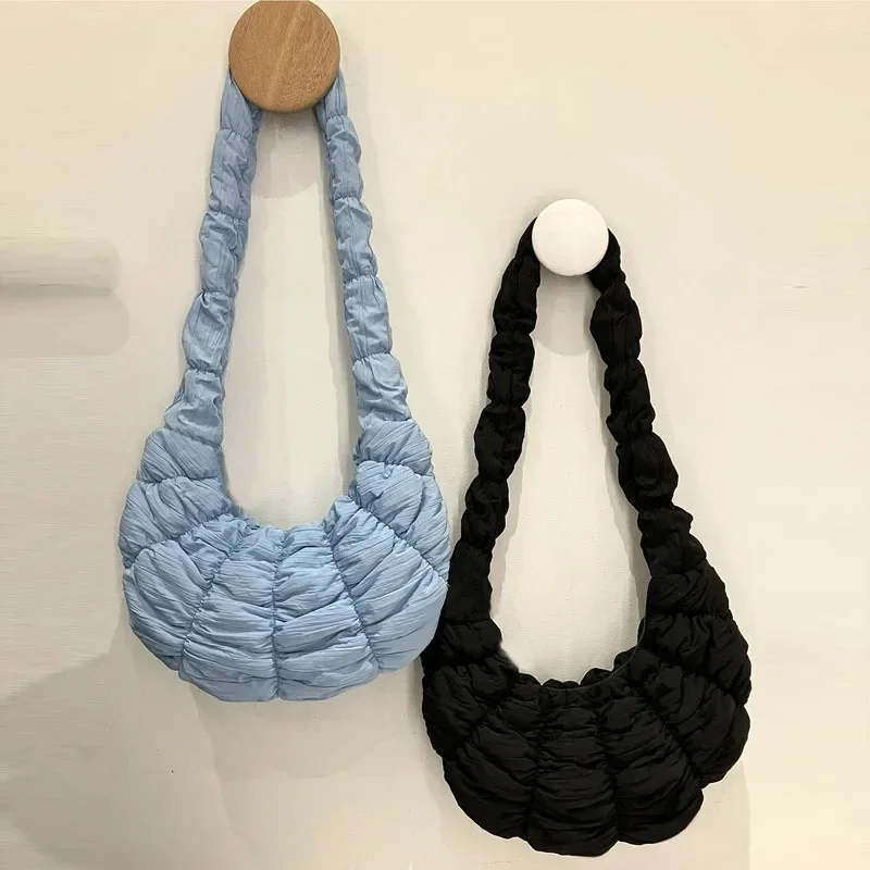 hobos sac croisé y2k mode décontracté plissé nuage sac à bandoulière unique grande capacité fourre tout coréen populaire sac diagonale croix