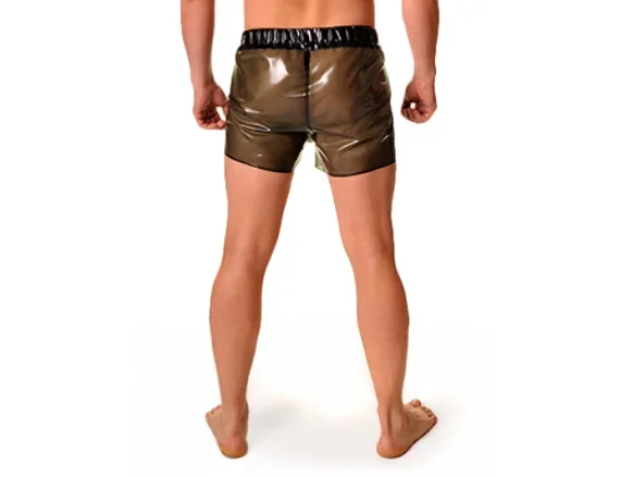 Costume fétiche en Latex Gummi, short à la mode, Catsuit vert métallique, body en caoutchouc sexy, taille S-XXL