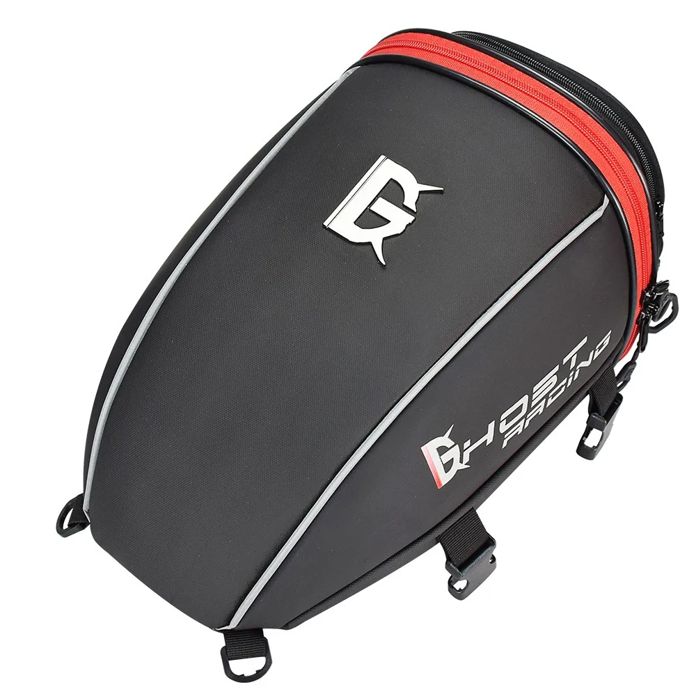 sac arrière de moto en cuir pu, sac de selle, sac de siège arrière, sac à bandoulière, sac d'équitation de voyage de course de moto, sac à main