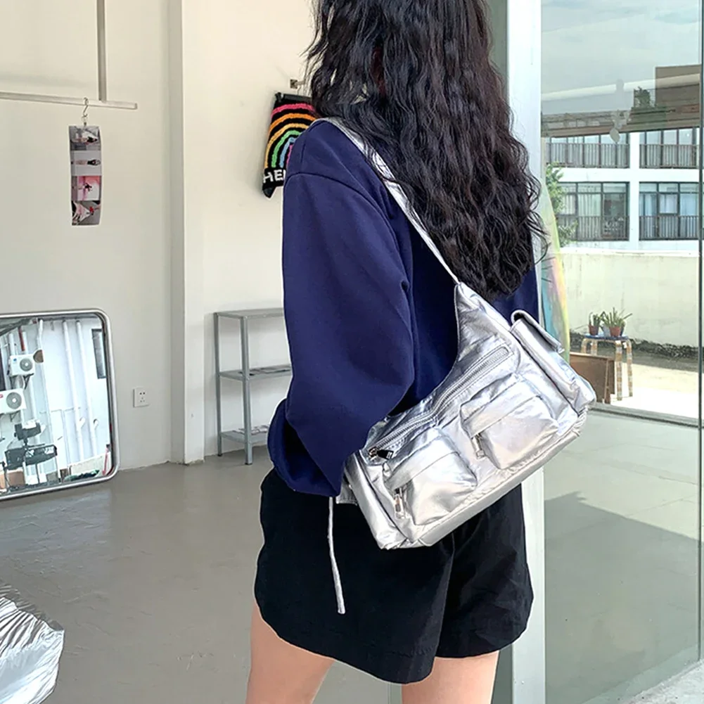 sacs à bandoulière de grande capacité pour femmes, sacoche multi poches en cuir rétro pour les déplacements, sac à bandoulière solide et polyvalent pour dames