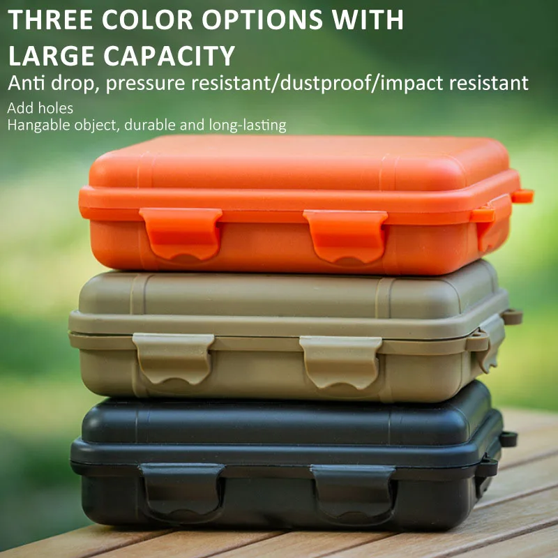 boîte de survie scellée étanche en plastique, taille s/l/xl, conteneur de camping, boîte de rangement de voyage en plein air, sac de matériel de pêche