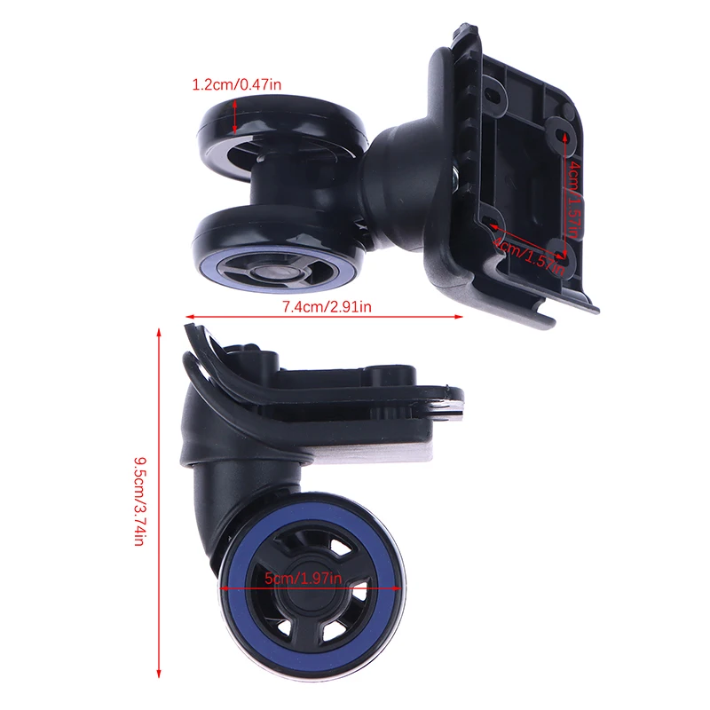 roues de remplacement pour valise de voyage, accessoires universels, 360 batteries, 1 ensemble