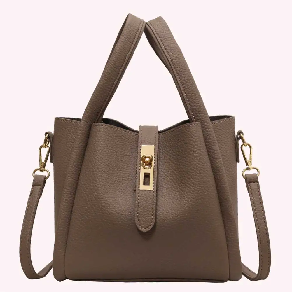 sac seau à fermeture magnétique pour femmes, sac à bandoulière en cuir pu pour le travail, sac à main de banlieue, sac de shopping