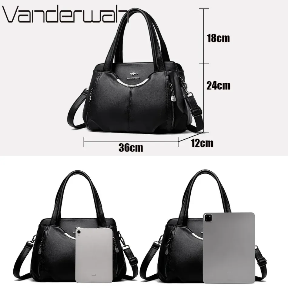sacs à main de luxe en cuir souple pour femme, sacoches de styliste, à bandoulière, fourre tout