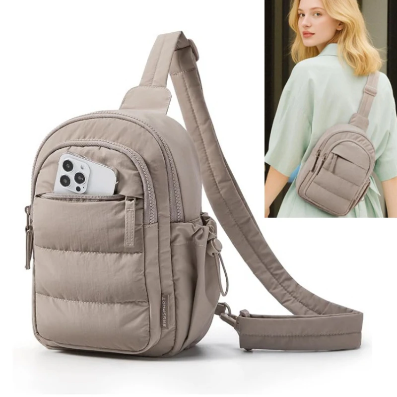 sac de poitrine pour femmes, petit sac à bandoulière simple, pochette de téléphone de voyage de loisirs avec fentes pour cartes, sac à dos de sport de plein air pour femmes
