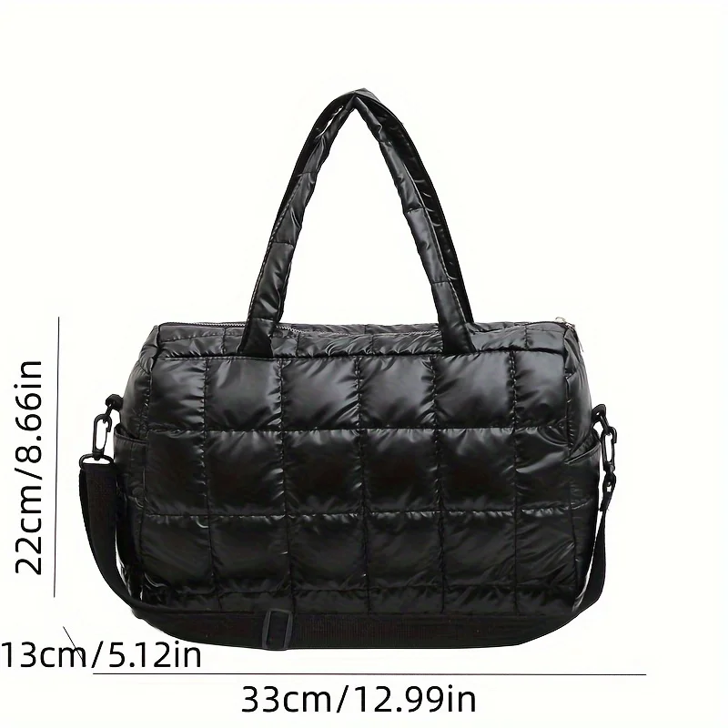 sac de voyage matelassé de couleur unie – durable, portable et élégant – parfait pour le sport, le travail et l'utilisation quotidienne