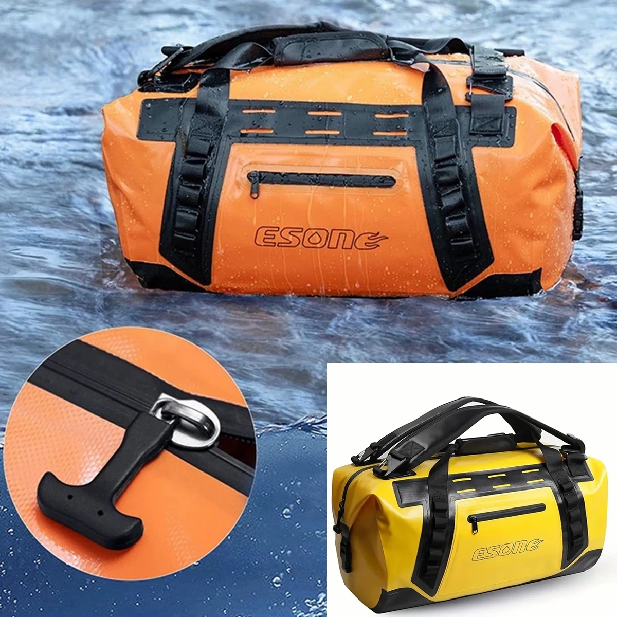 50l moto sac de sport extérieur selle sèche bagages sac à dos universel sac de sport pour camping canotage rafting kayak pêche
