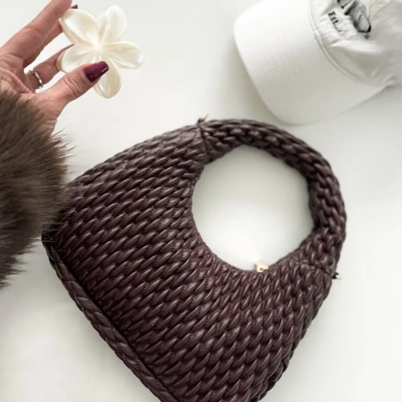 sac à bandoulière matelassé à la mode pour femmes, petit fourre-tout pour dames, sacs à main design de luxe, sac à bandoulière simple de couleur unie