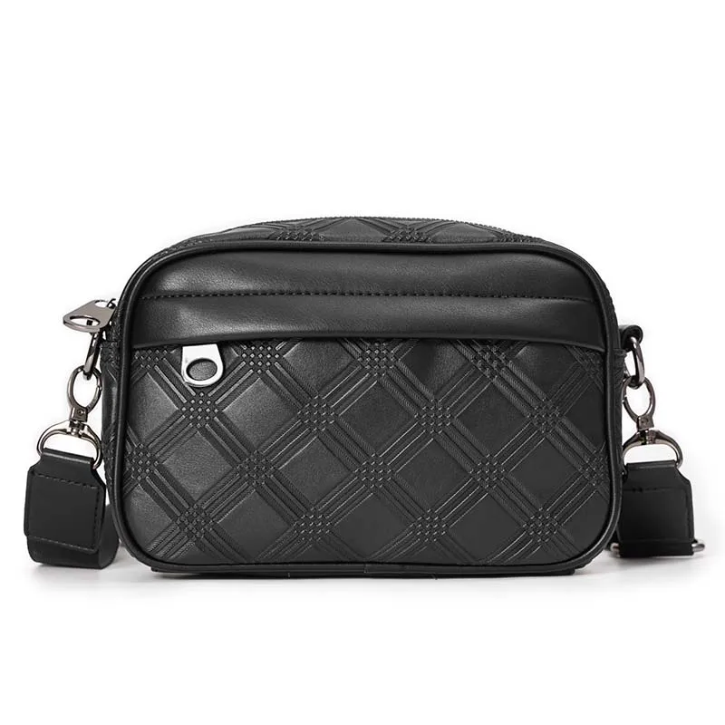 sac à bandoulière carré en cuir pu pour homme, sacoche noire d'affaires, nouvelle collection