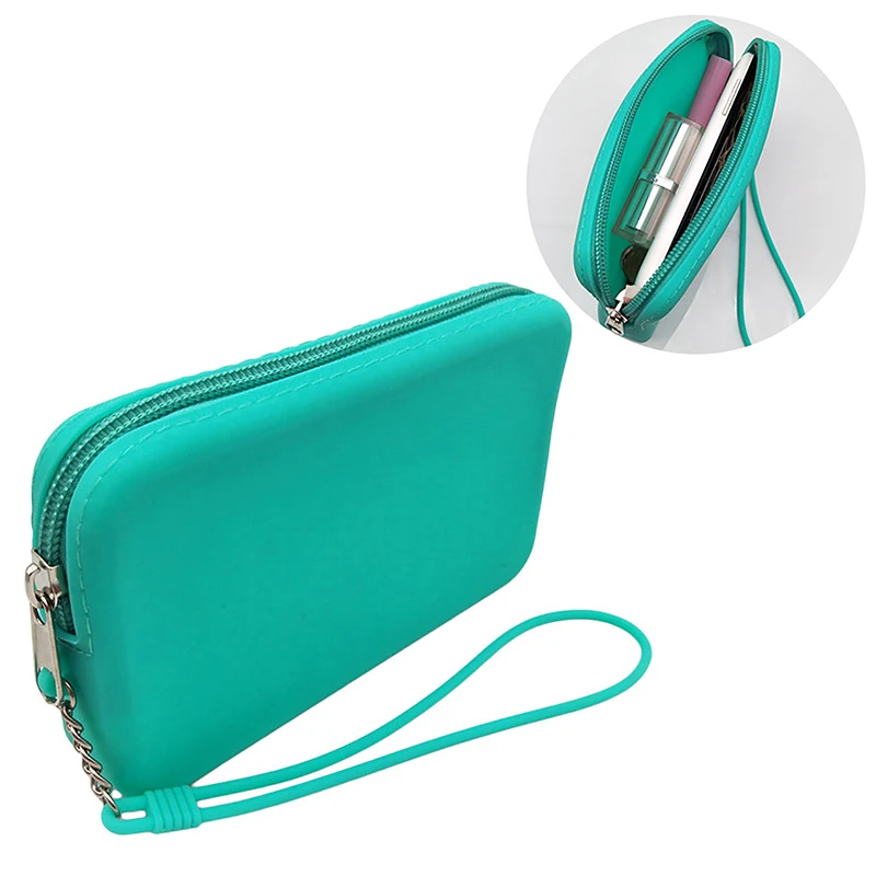 sac de rangement cosmétique carré en silicone, étui étanche, porte pinceau de maquillage de voyage, sac de rangement numérique portable
