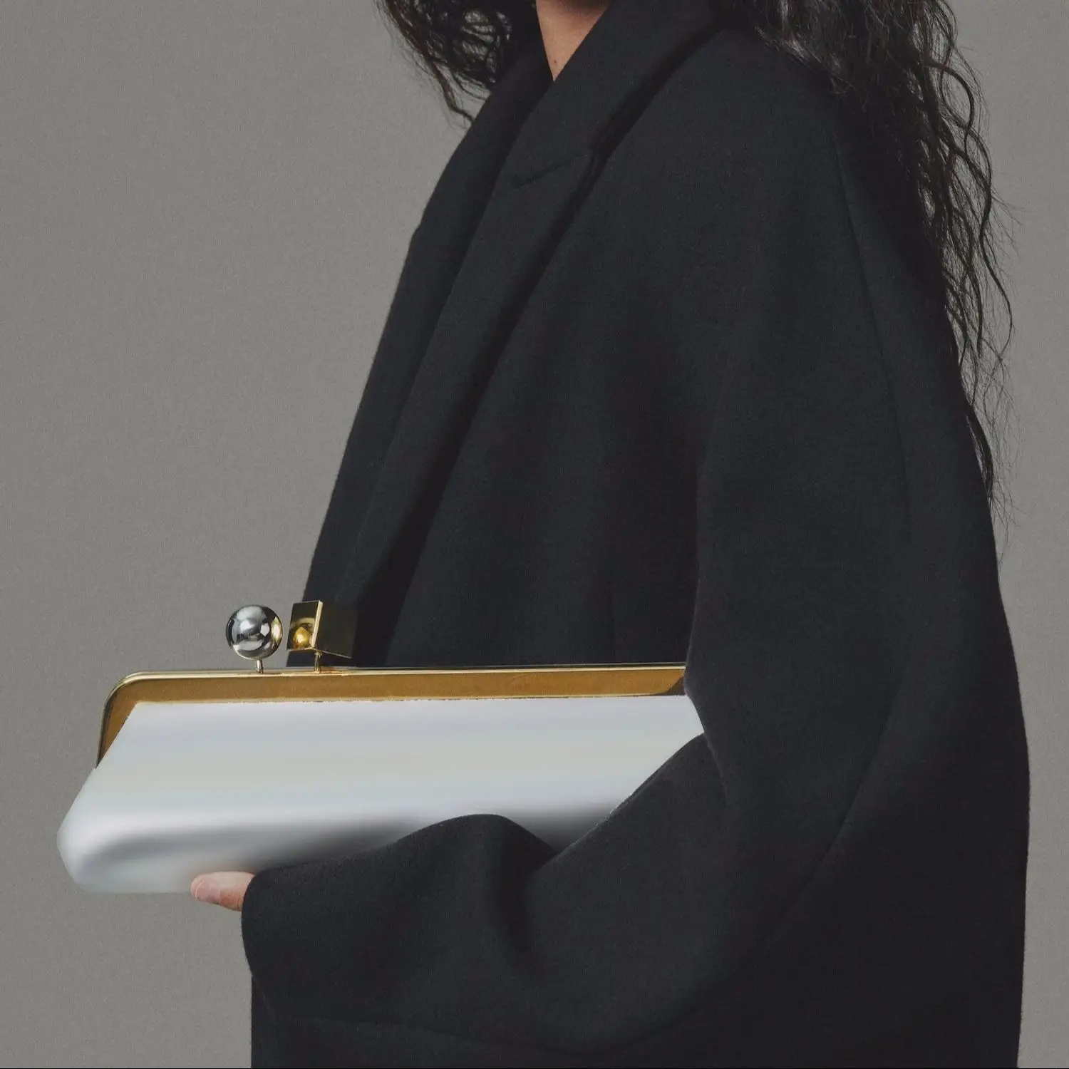 pochette longue avec bandoulière amovible, sac baguette à la mode pour femmes, sac à main à clip de luxe de styliste pour dames
