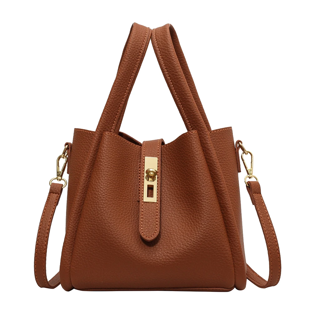 sac seau à fermeture magnétique pour femmes, sac à bandoulière en cuir pu pour le travail, sac à main de banlieue, sac de shopping