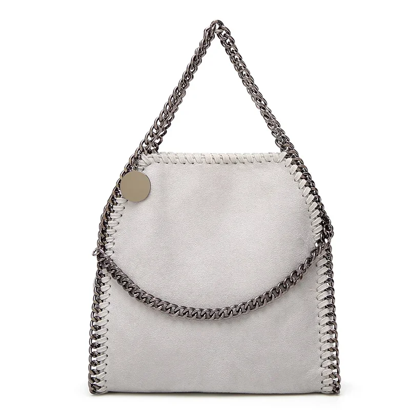 sacs à main à chaîne de styliste pour femmes, texture pvc, sac à bandoulière simple, fourre tout à la mode, pochette pliante en fiber
