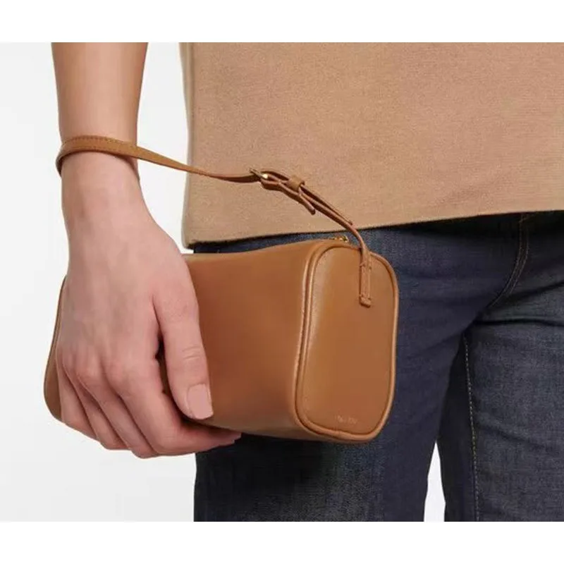sac à main simple et pratique, sac porte stylo, sac à crayons en cuir véritable, sac bâton français, petit sac carré, sac pour femme