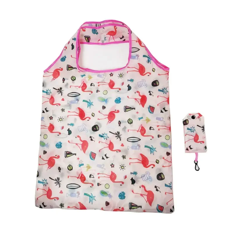 sac de courses réutilisable, sac d'épicerie pliable en nylon, fourre tout créatif et écologique, léger et durable