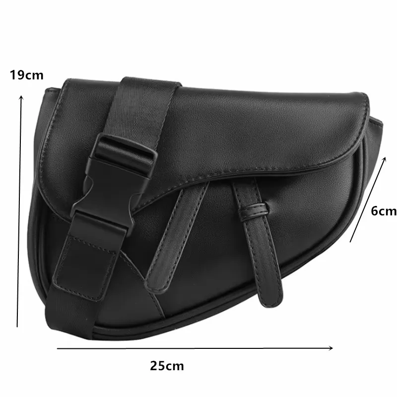 sacs de selle en cuir pu pour hommes, sacs à bandoulière antivol, sacoche de poitrine, sac de taille
