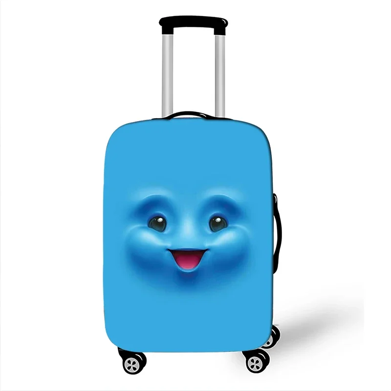 housse de bagage avec impression d'expression drôle, gaine de protection pour valise de voyage, étuis anti poussière élastiques adaptés aux accessoires de bagages de 18 à 32 pouces