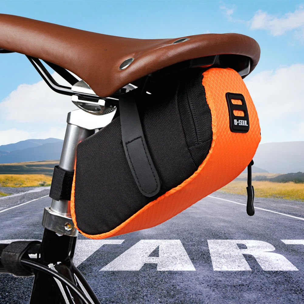 sac de selle de vélo vtt portable réfléchissant, siège de rangement de selle de vélo, pochette à outils arrière, sac de sacoche, accessoires de cyclisme
