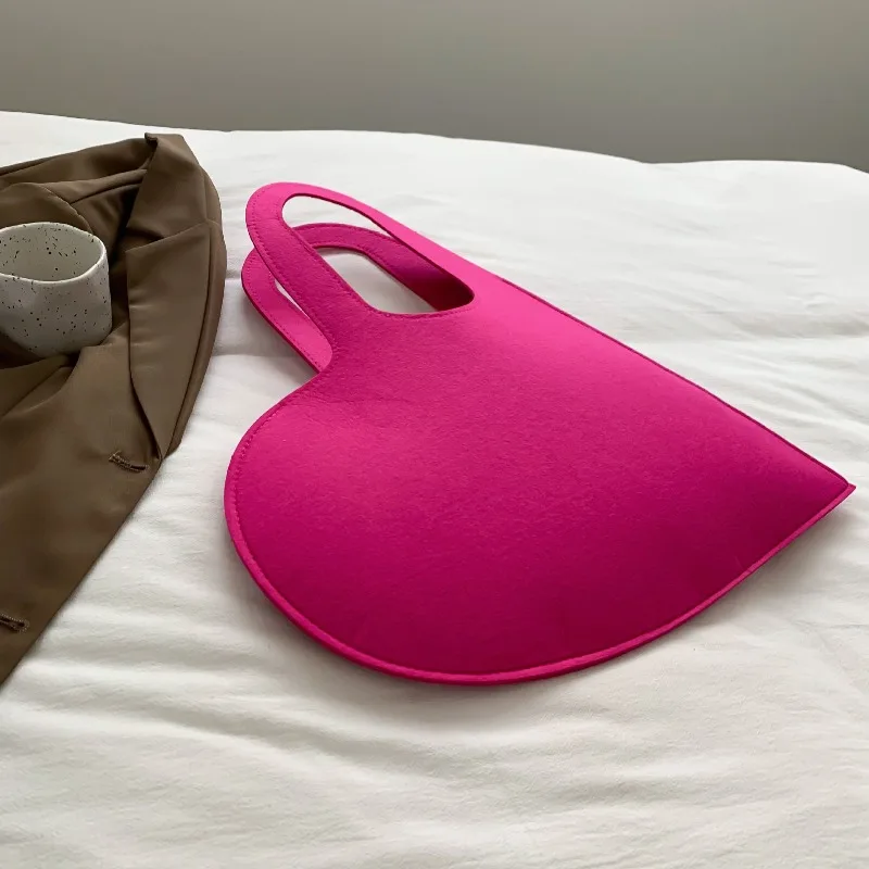 grand sac à main tendance pour femmes, sacs à main de styliste d'amour, fourre tout de luxe en feutre, sacs à bandoulière pour dames