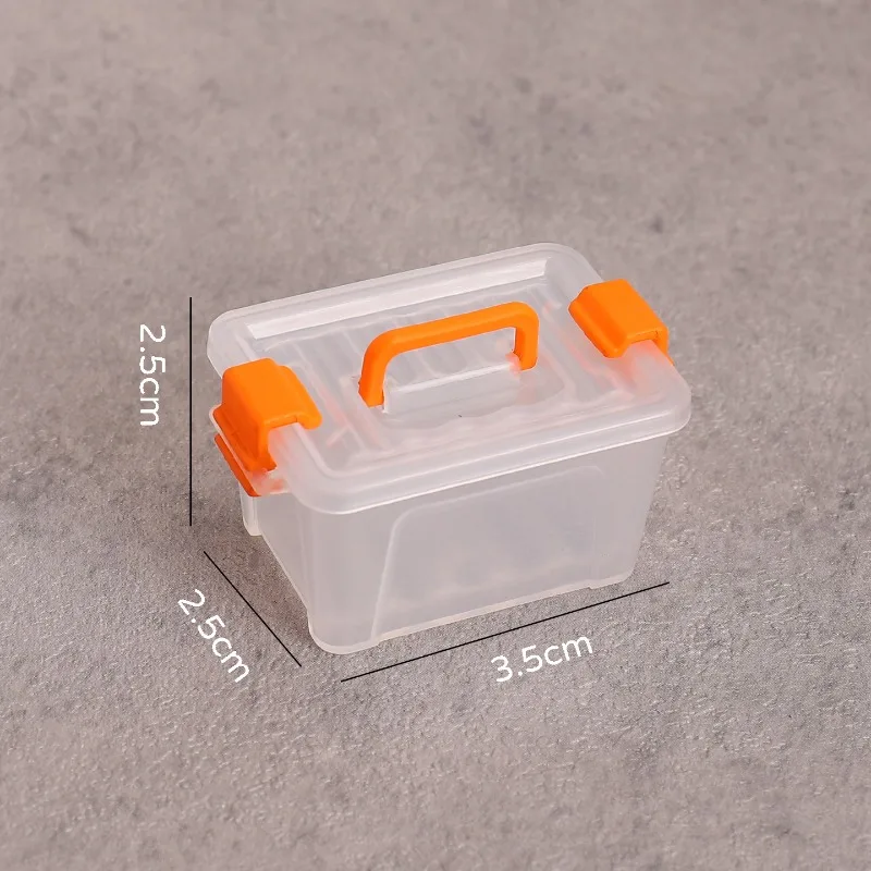 5 mini valise boîtes de rangement transparentes, organisateur de petits articles, décor de scène miniature, accessoires de photographie, essentiels artisanaux