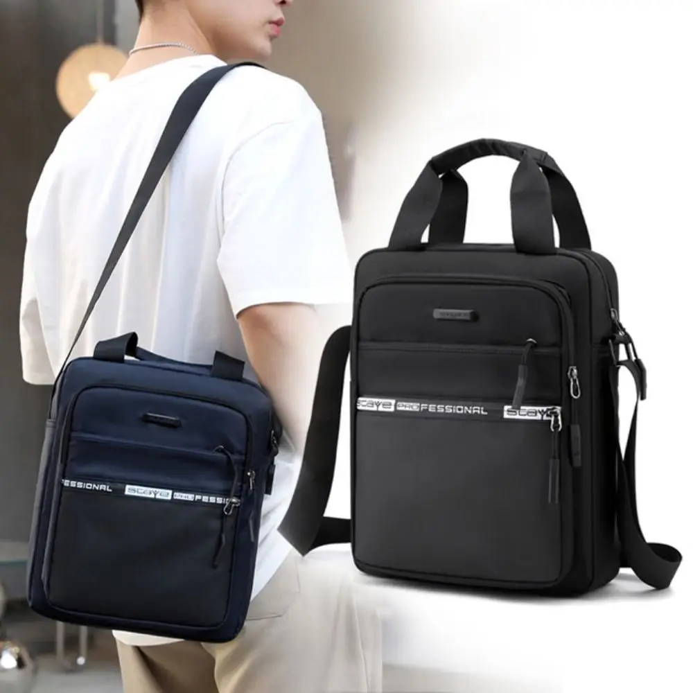 Sac multifonctionnel étanche pour hommes, sac à documents solide décontracté, grande capacité, haute qualité, Oxford Grill, mode entreprise initiée