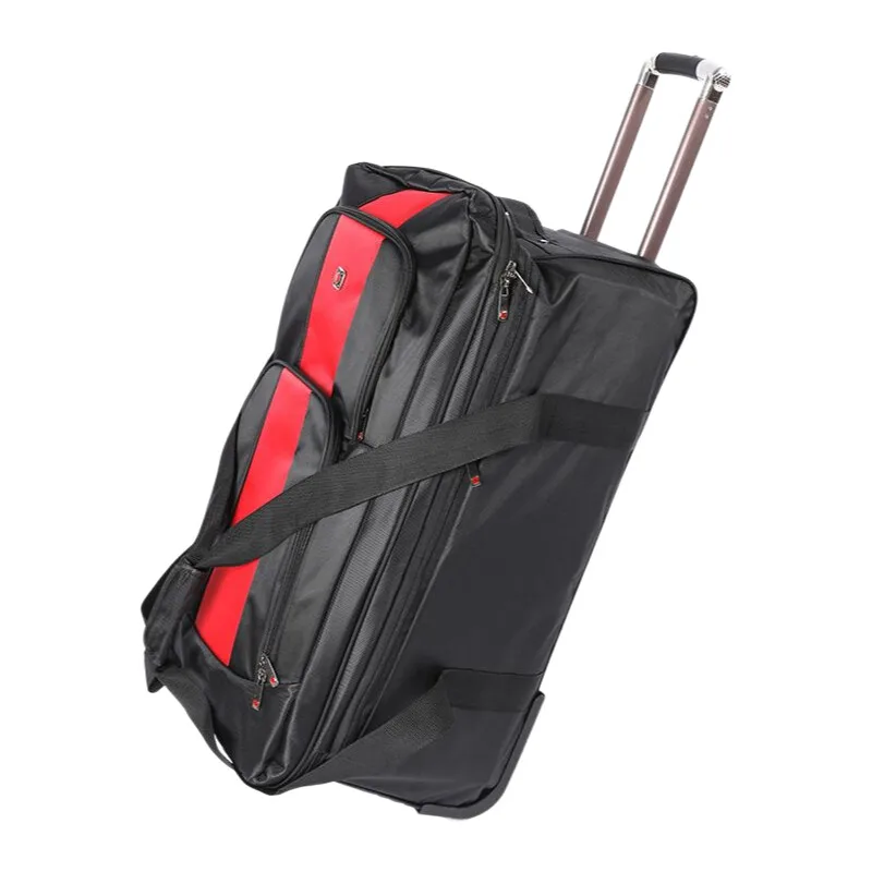 bagage vérifié de grande capacité de 28 pouces valise extensible étanche, sac de chariot en tissu oxford durable pour hommes d'affaires