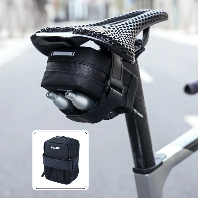 sac de selle de vélo étanche 600d en cuir ultraléger sous le siège, sac arrière de vélo de route de montagne, accessoires