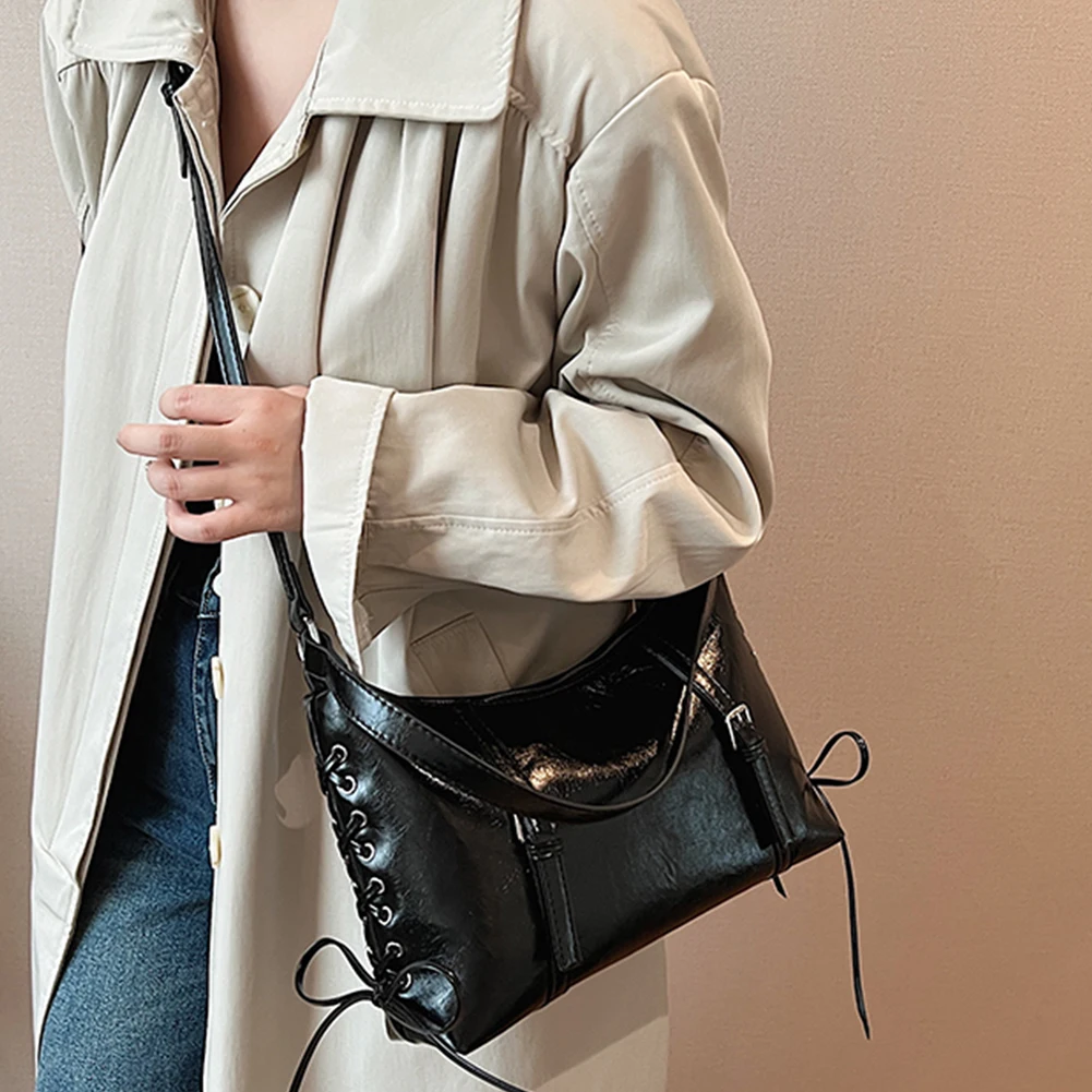 sac à bandoulière en cuir pu pour femme, sangle réglable avec poche intérieure, sacoche pour le travail et les voyages