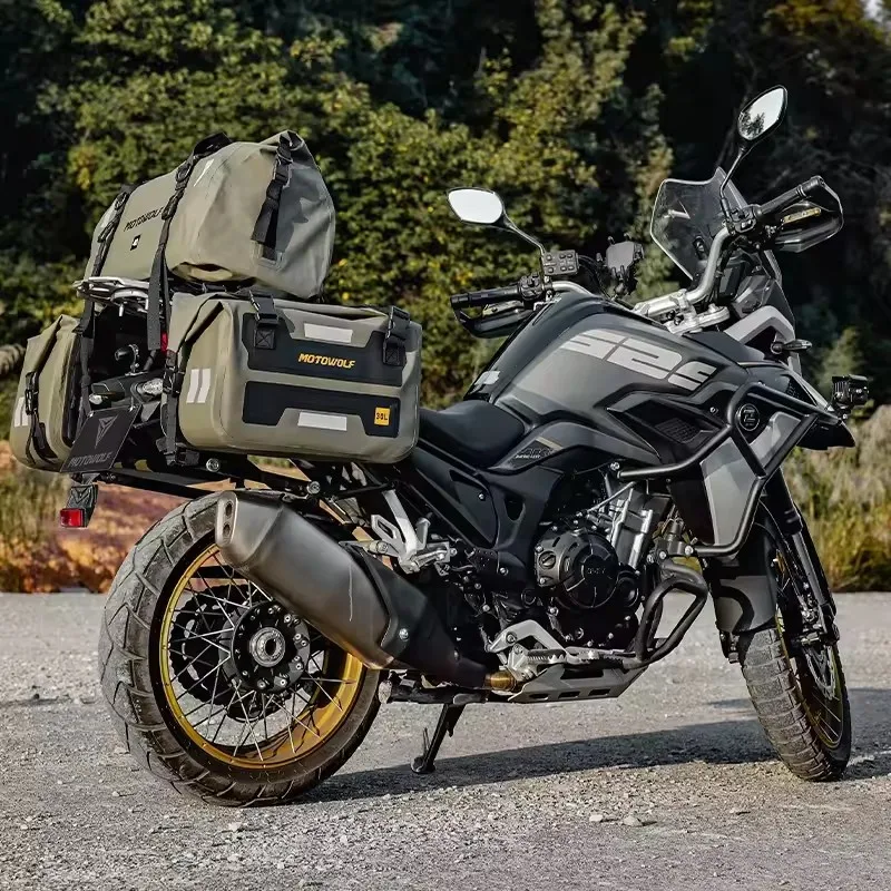 motowolf sacs de moto étanche en plein air grande capacité moto bagages sac de selle