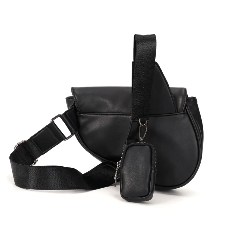 sacs à bandoulière en cuir pu pour hommes, sac de dégager rivet, sac de poitrine à rabat initié, design de marque de luxe, mode hip hop
