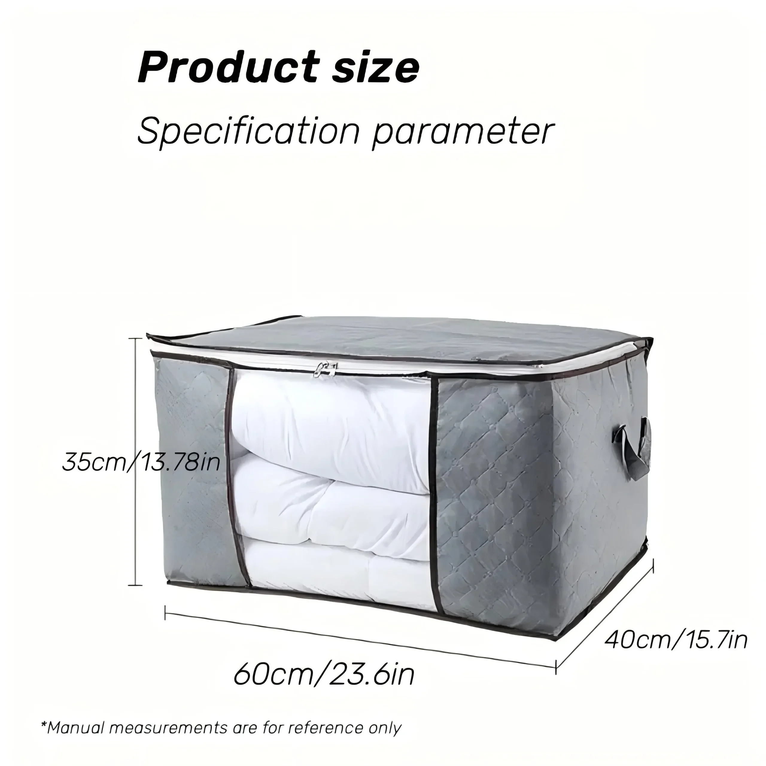 sac de rangement de couette non tissé, sacs de rangement de vêtements de grande capacité, pochette de rangement de placard, sacs de couette portables en coton anti poussière, nouveau