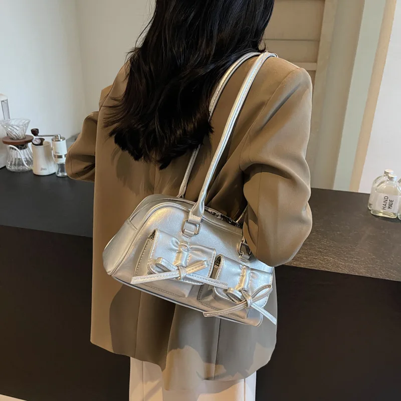 sacs à bandoulière pour femmes, simples, à la mode, polyvalents, avec nœud doux, style ballet, sacs à bandoulière doux, été, nouveaux sacs à main pour filles
