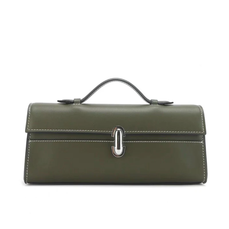 savette marque en cuir véritable petit sac carré rectangulaire baguette fourre tout femmes simple sac à main