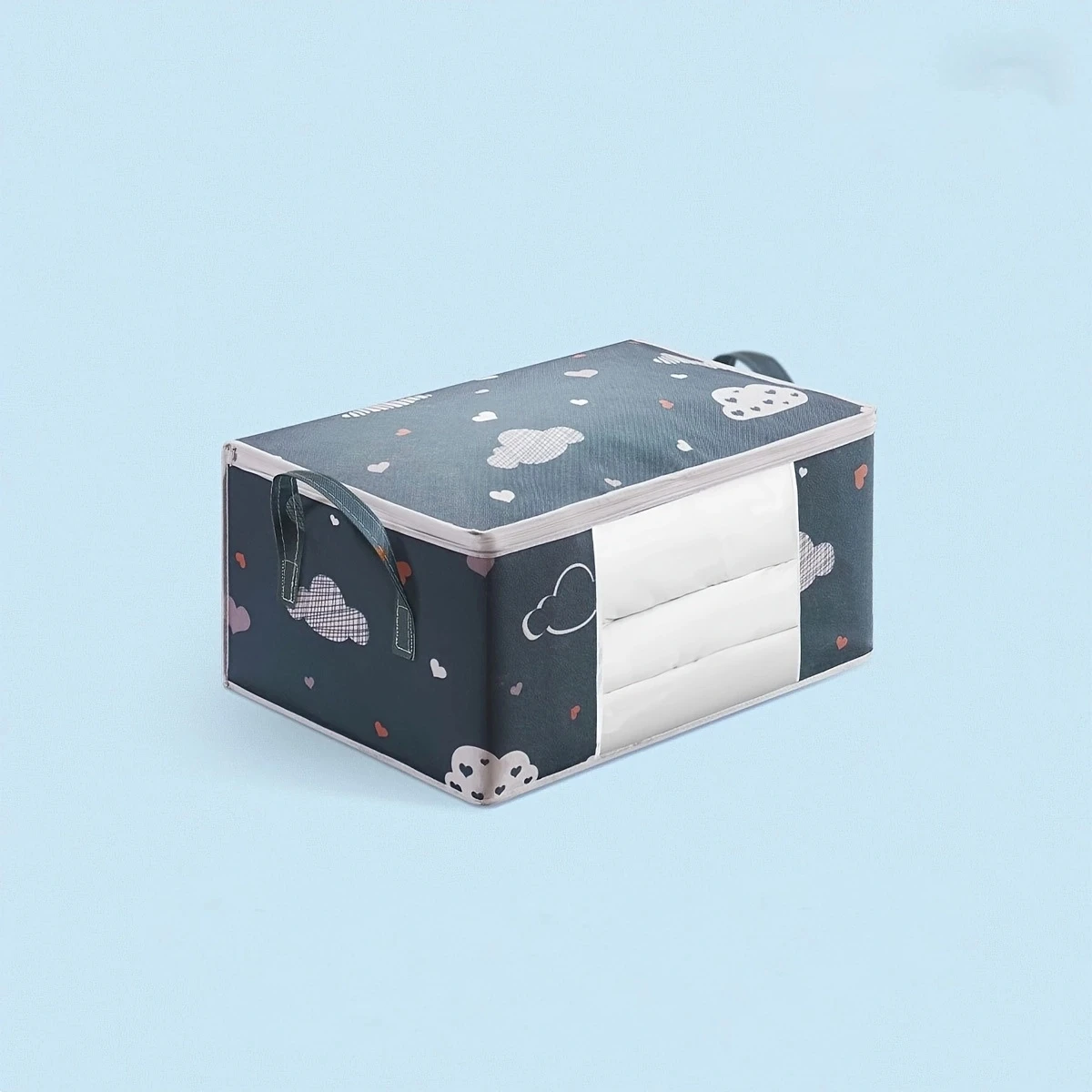 sac de rangement de couette avec poignée, sac de couette en coton, sac multifonctionnel anti poussière, sac d'emballage mobile domestique, sac de rangement, 1 pièce