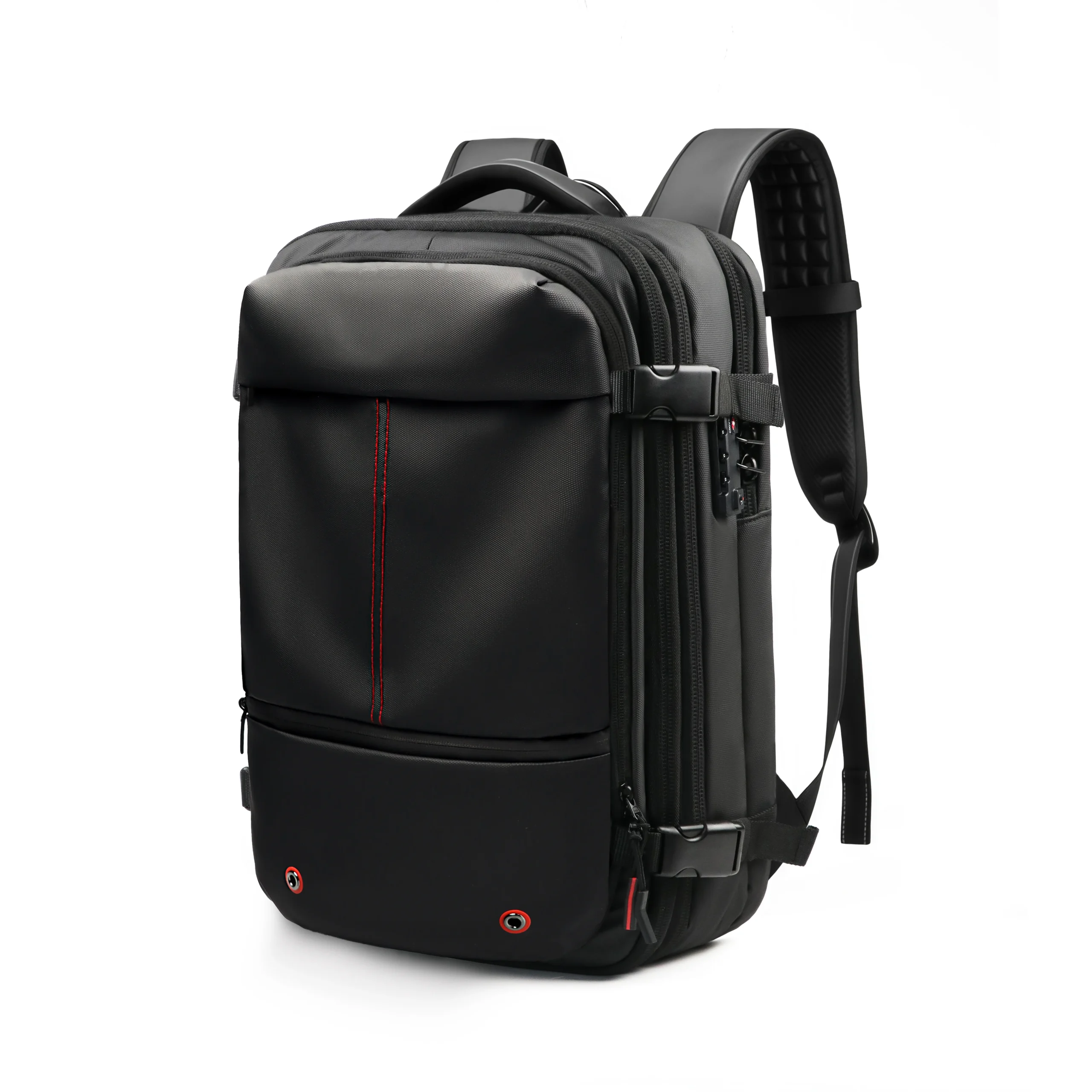 sac à dos de voyage à joint sous vide, système de compression d'air extensible de 60l, résistant à l'eau, serrure tsa, valise à main (sans pompe)