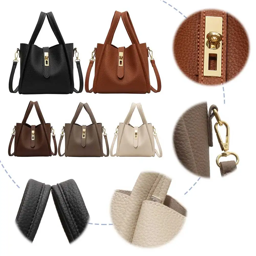 sac seau à fermeture magnétique pour femmes, sac à bandoulière en cuir pu pour le travail, sac à main de banlieue, sac de shopping