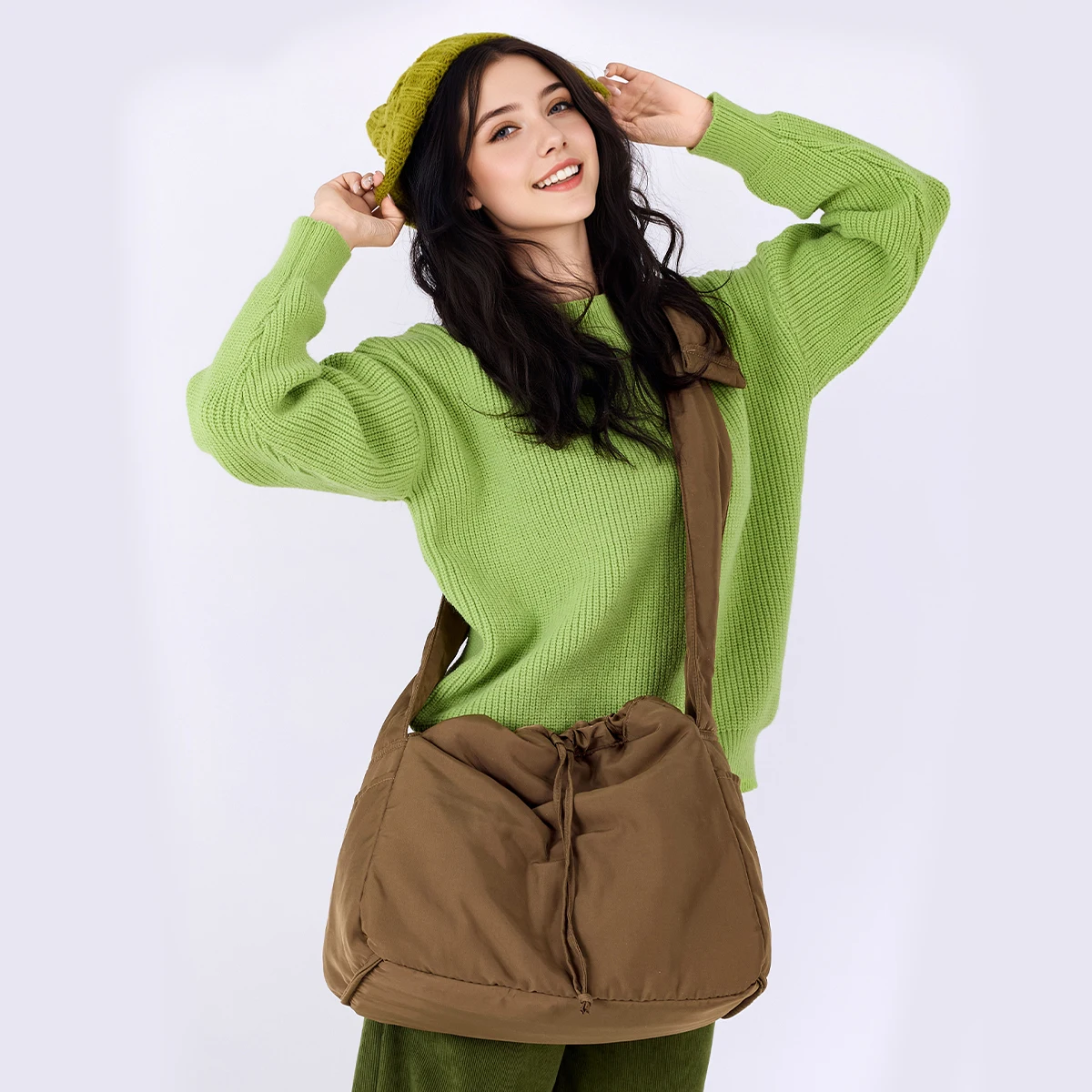 sac fourre-tout, grande capacité, déplacements, sortir, sac à bandoulière, sac à main léger pour femme, sac en toile pour classe d'étudiant, style automne et hiver pour hommes, shopping, randonnée, trekking