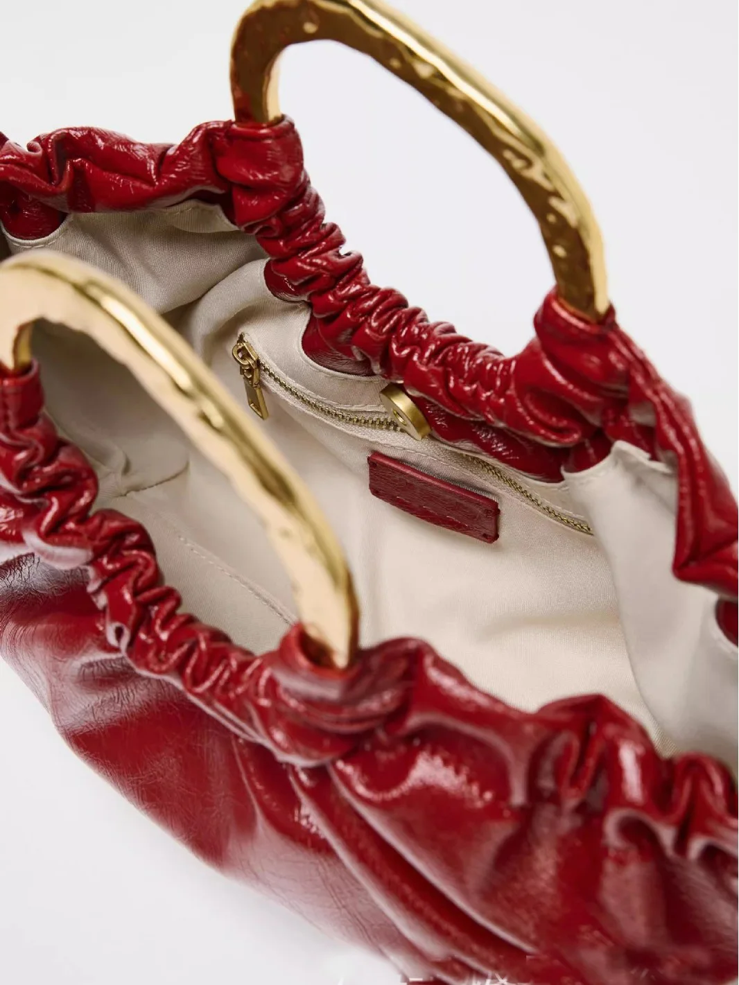 sac à main froncé, pochettes à poignée en métal à la mode, sacs à main pour femmes, sac à bandoulière design de luxe, petits fourre tout pour dames
