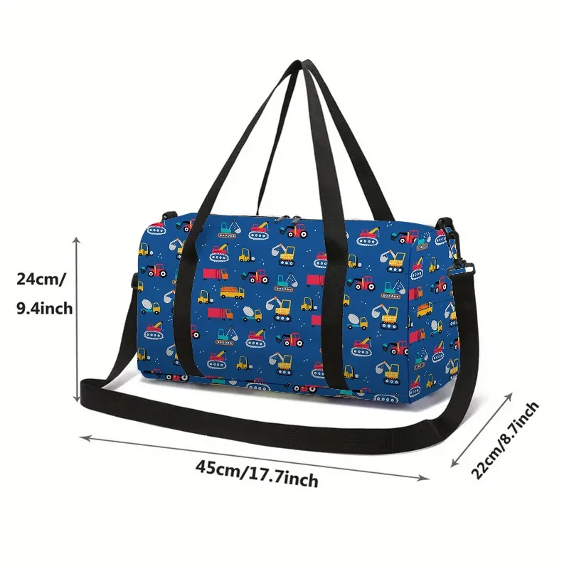 sac à bagages de grande capacité pour camion pelle, pour garçons et filles, meilleurs cadeaux, sacs de voyage de dessin animé 3d, sac à main pour enfants