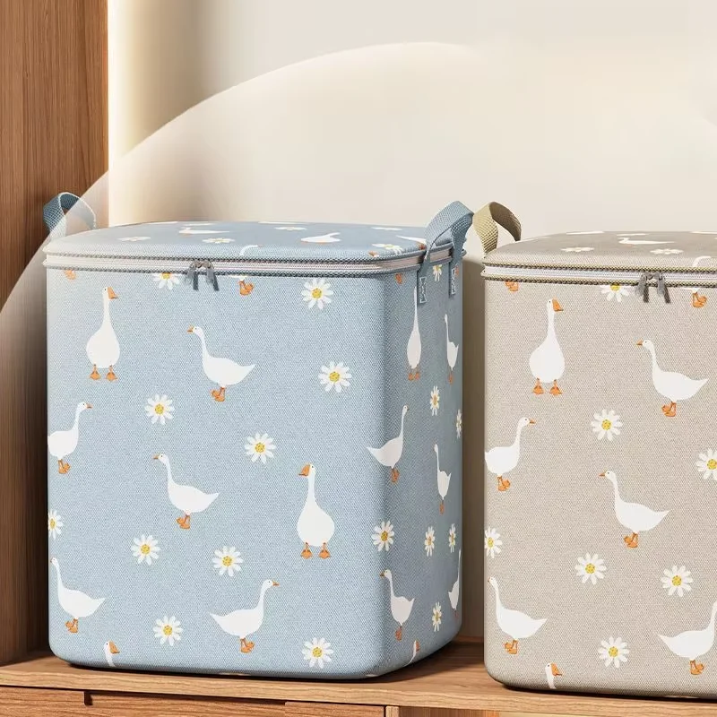 sac de rangement pour couette en coton, boîte de rangement pour couette de grande capacité, vêtements non tissés, rangement spécial, sac à bagages mobile portable