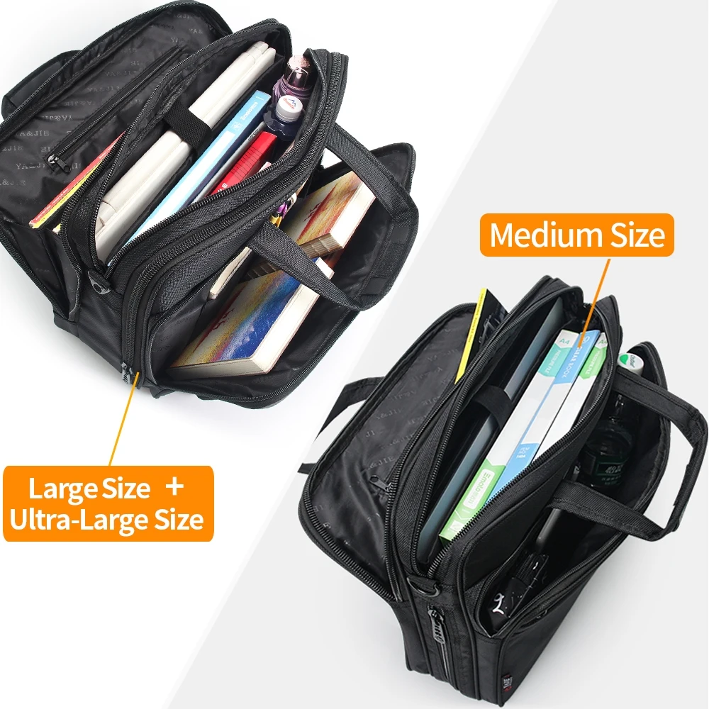 porte documents de grande capacité pour hommes, sac d'affaires 15.6 pouces 17 pouces 19 pouces, sac pour ordinateur portable, sacs à bandoulière, sacs à main en toile, sacoche