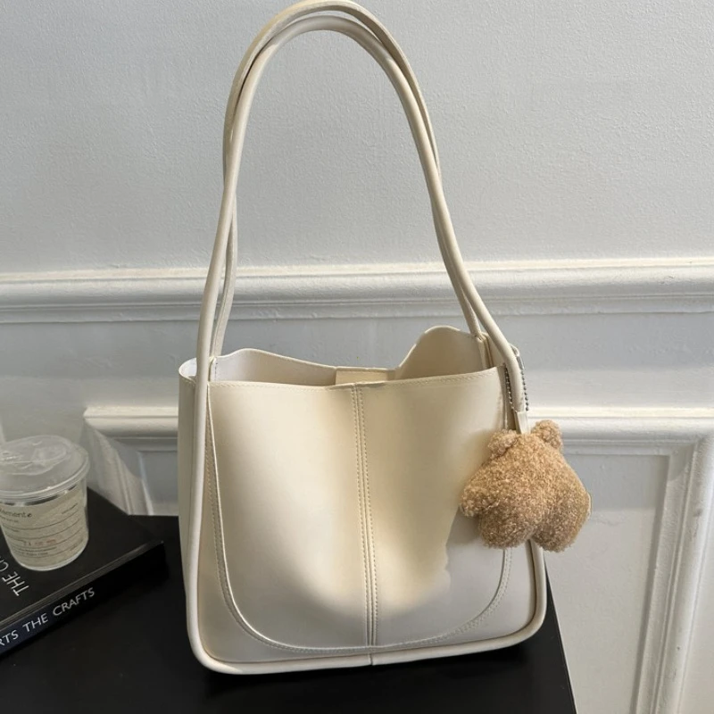 grande capacité buet sac femme rétro polyvalent unique épaule sac fourre tout sac de banlieue en cuir souple fermeture magnétique sac à main sac à main