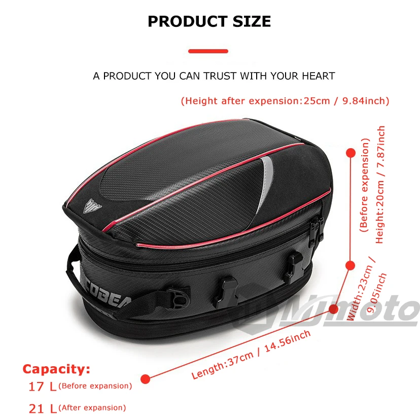 sac de siège arrière de moto étanche, sacoche de queue de moto, sacoche de dégager de bagage de voyage, grande capacité, universel, hurbike
