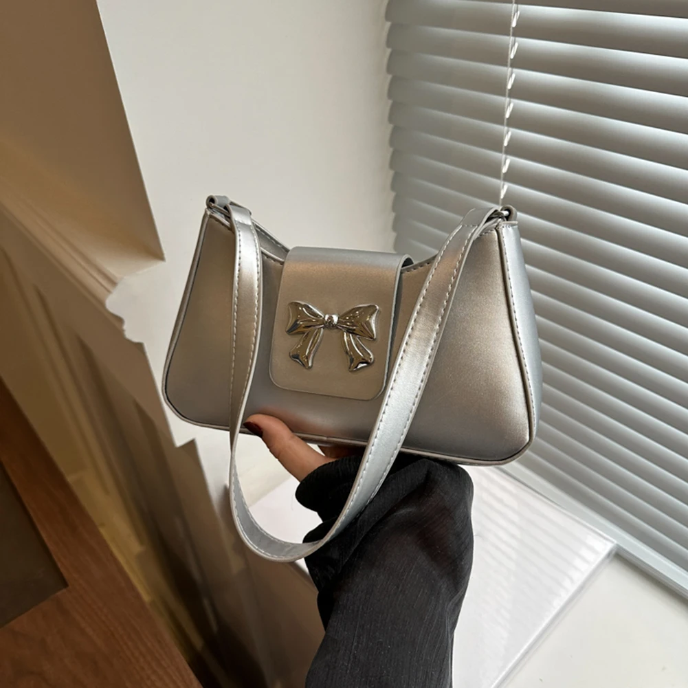 hobo sac à main en cuir pu avec nœud mignon pour femme, pochette y2k, sac fourre tout pour le travail, le shopping, les voyages